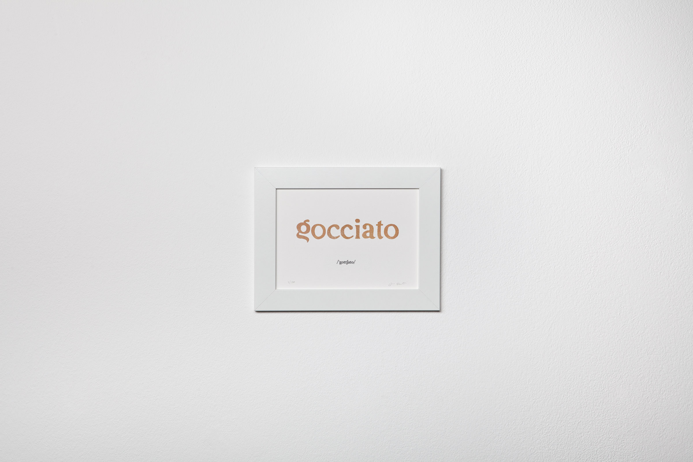 Gocciato - Coffee with a drop of milk.